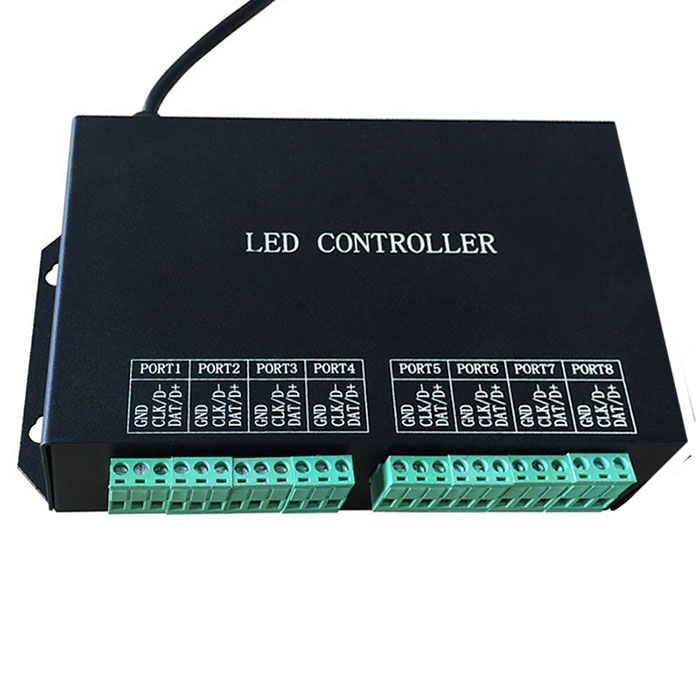 AC220Vfull color programmable controller,WS2811,WS2812 controller,8 ports drive 8192 pixels,support DMX512,WS2812,For digital pixel led strip